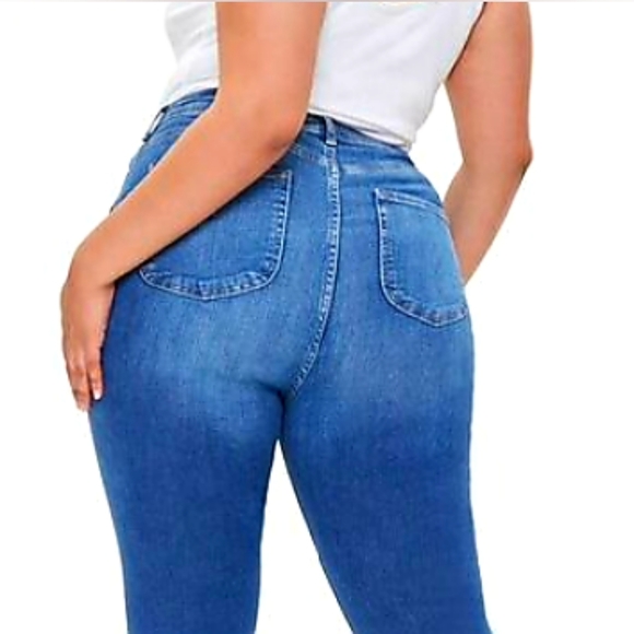 Blue Push Up Skinny Jeans - Size 30 - Picture 2 of 5